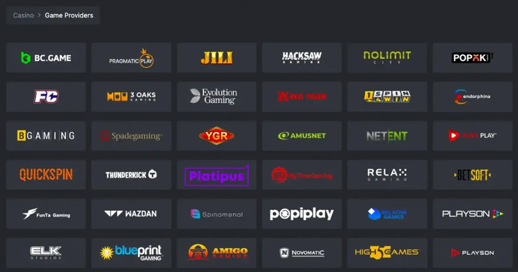 Popular online slot developers
