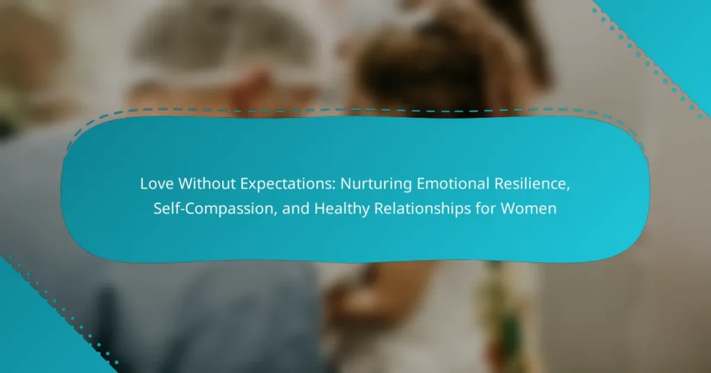 Love Without Expectations: Nurturing Emotional Resilience, Self-Compassion, and Healthy Relationships for Women