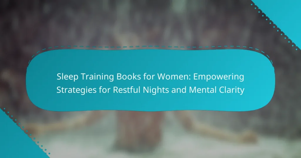 Sleep Training Books for Women: Empowering Strategies for Restful Nights and Mental Clarity