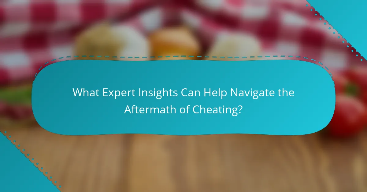 What Expert Insights Can Help Navigate the Aftermath of Cheating?